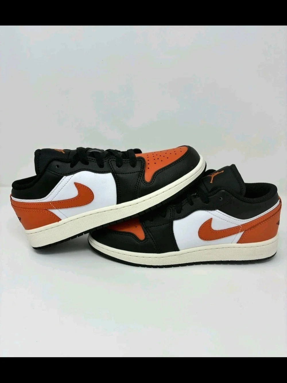 Jordan Air Jordan 1 Low Black Starfish White Sail 553558-081 GS 5Y Womens 6.5